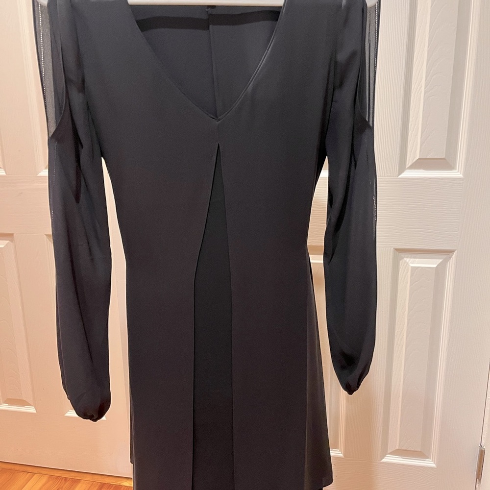 Long split sleeve, lined dress